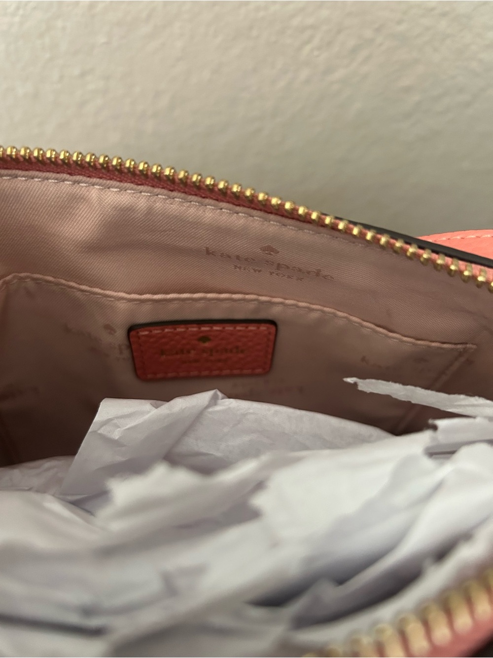 kate spade Coral Pebbled Leather Crossbody - Picture 4 of 9